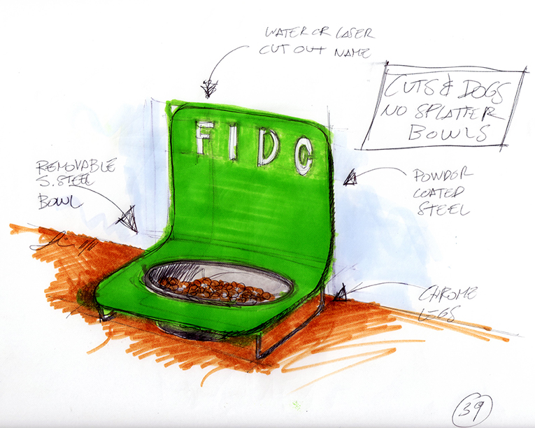 765x612 Dog Bowl Sketch Customatic Arancio - Dog Bowl Sketch