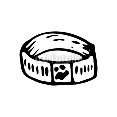 400x400 Hand Drawn Dog Collar Doodle. Sketch Pets Icon. Decoration Element - Dog Collar Sketch
