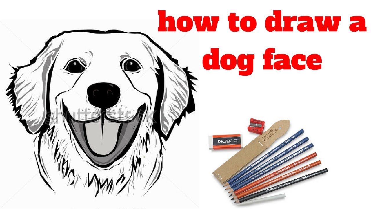 1280x720 How To Draw A Dog Face Draw Sketch - Dog Face Sketch