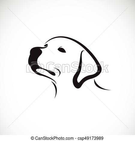 450x470 Vector Of A Dog Head(Labrador Retriever) On White Background, Pet - Dog Head Sketch