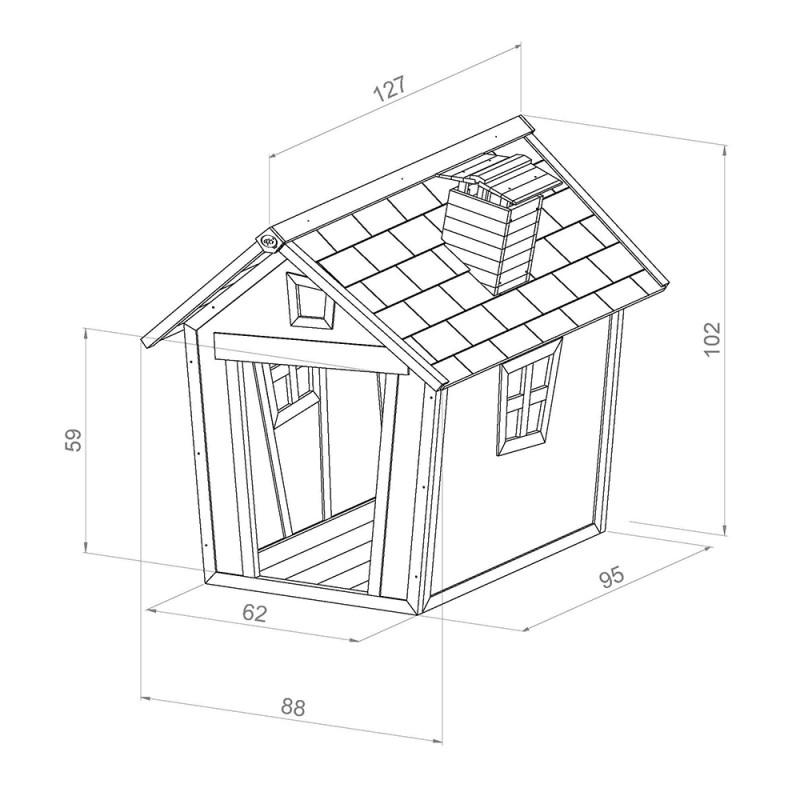 800x800 Dog House - Dog House Sketch