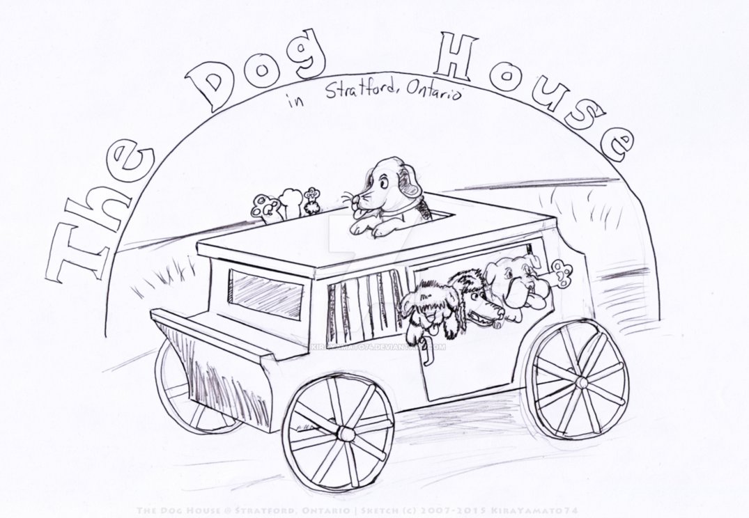 1075x744 Old Sketch The Dog House Chuck Wagon By Kirayamato74 - Dog House Sketch