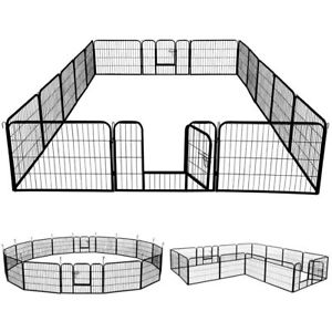 300x300 Dog Kennel Outdoor Pet Play Pen Cage 16 Panels Heavy Duty Metal - Dog Kennel Sketch