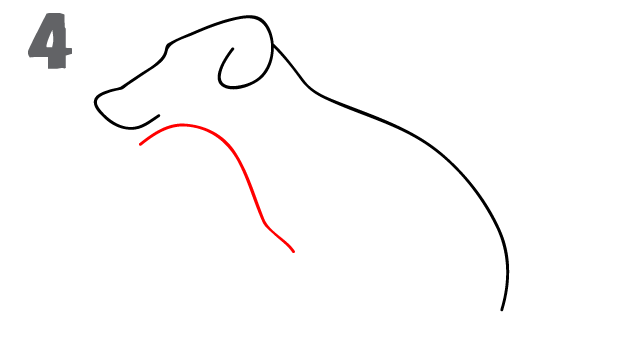 640x363 How To Draw A Dog - Dog Line Sketch