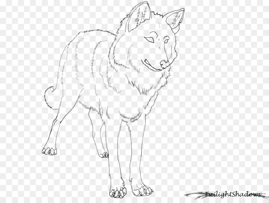 900x680 Red Fox Dog Line Art Free Base Sketch - Dog Line Sketch