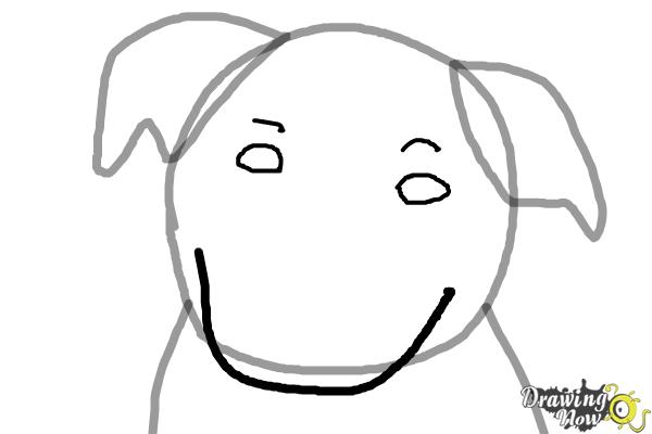 600x400 How To Draw A Dog Face - Dog Nose Sketch