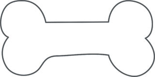 320x160 Dog Bone Outline Sketch Coloring - Dog Outline Sketch