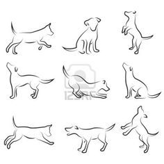 236x236 The 42 Best Dog Outline Tattoo Images Animal - Dog Outline Sketch