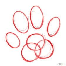 225x225 How To Draw Dog Paw Prints 8 Steps (With Pictures) School Art - Dog Paw Print Sketch