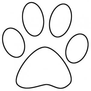 302x302 How To Make Easter Bunny Paw Prints - Dog Paw Print Sketch