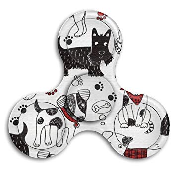 355x355 Awesome Cute Dog Paw Print Sketch Hands Fidget Spinner - Dog Paw Print Sketch