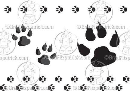 432x324 Cartoon Dog Paw Clip Art Dog Paw Print Clipart Graphics Vector - Dog Paw Print Sketch