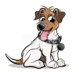 317x299 Jack Russell Dog Sitting Cartoon Stock Vectors - Dog Sitting Sketch
