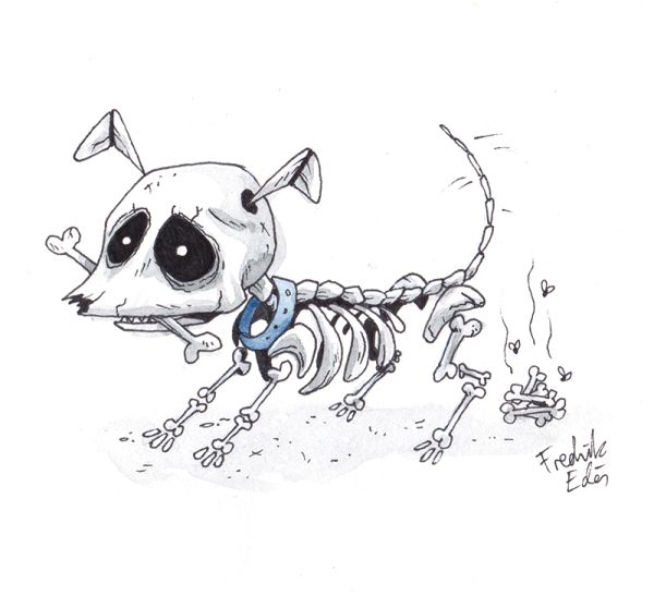 600x547 Image Result For Cartoon Dog Skeleton Skeledog Dog - Dog Skeleton Sketch