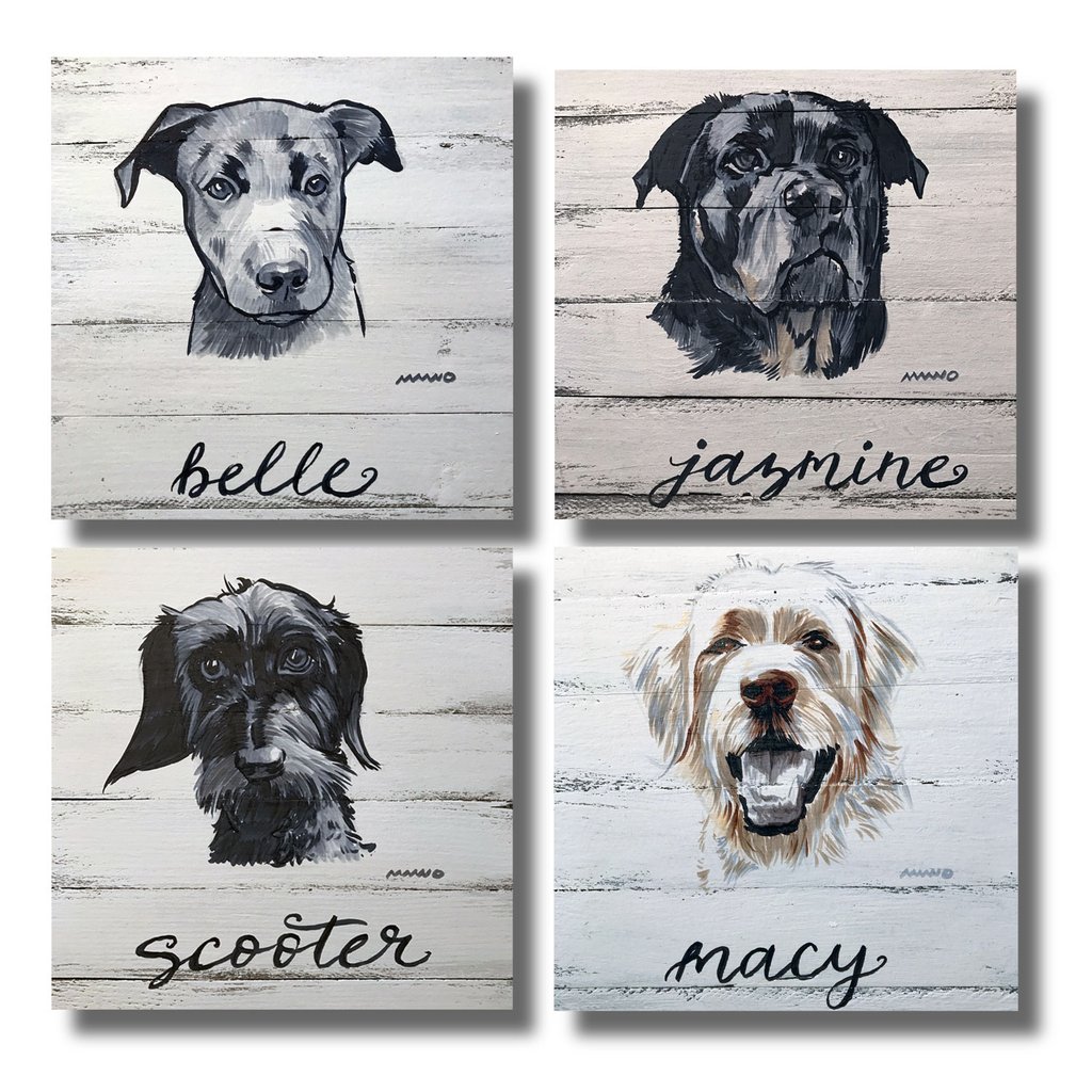 1024x1024 Pet Sketch Drawing - Dog Sketch