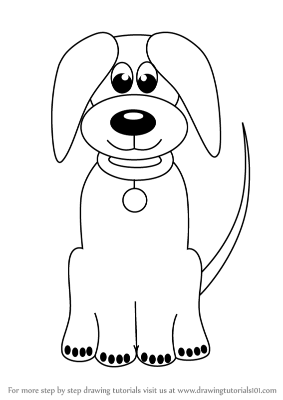 How To Draw Simple Cartoon Dog - cuteanimals