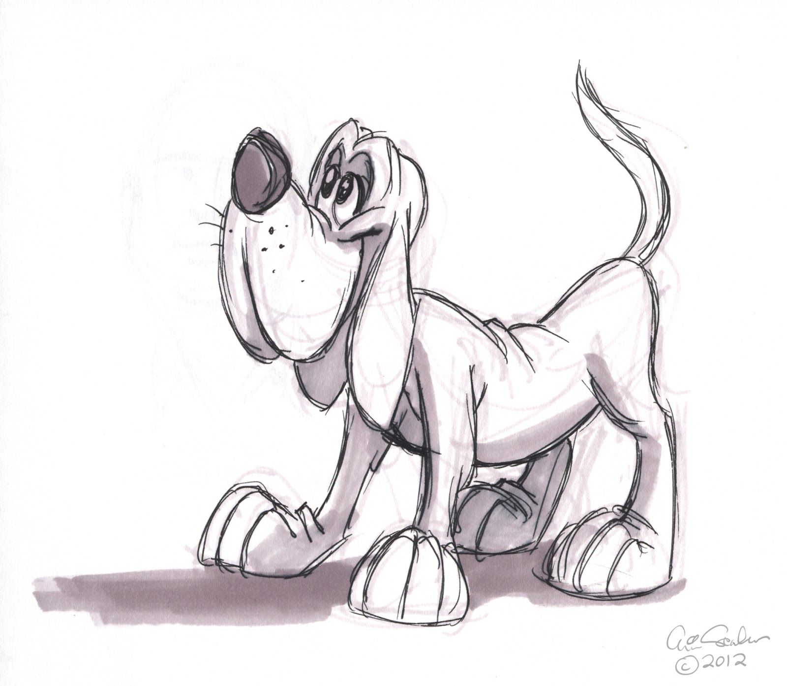 1600x1393 Cartoon Animal Sketch Cartoon Animals Cartoons Dogs - Dog Sketch Cartoon