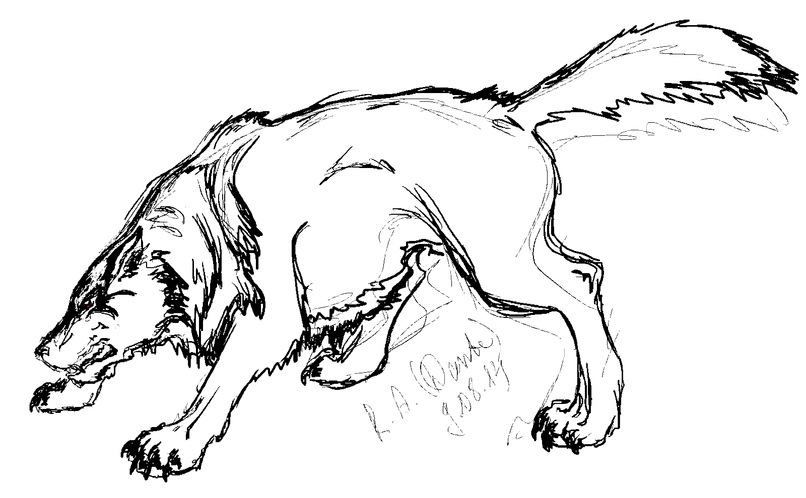 1600x990 Dog Sketch Drawing Line Art Canidae - Dog Sketch Drawing