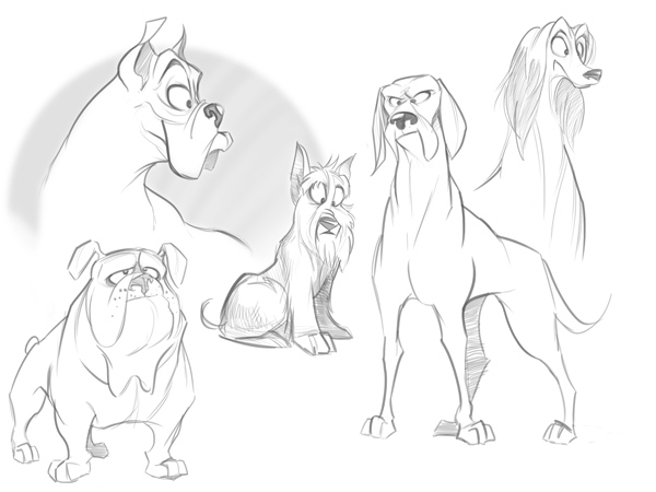 600x450 Cartoon Fundamentals The Secrets In Drawing Animals - Dog Sketch Drawing