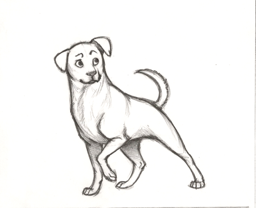 500x407 Doodle Of Boredom, How To Draw A [Cartoon] Dog - Dog Sketch Simple