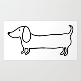 264x264 Dog Sketch Art Prints Society6 - Dog Sketch Simple