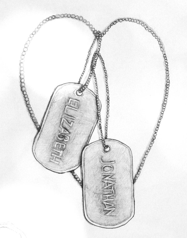 600x761 Custom Dog Tag Tattoo Design By Bluefishrun - Dog Tag Sketch