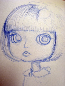 221x294 Happy Pills - Doll Face Sketch