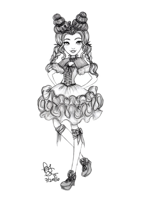 488x684 Fashion Doll Sketch - Doll Sketch