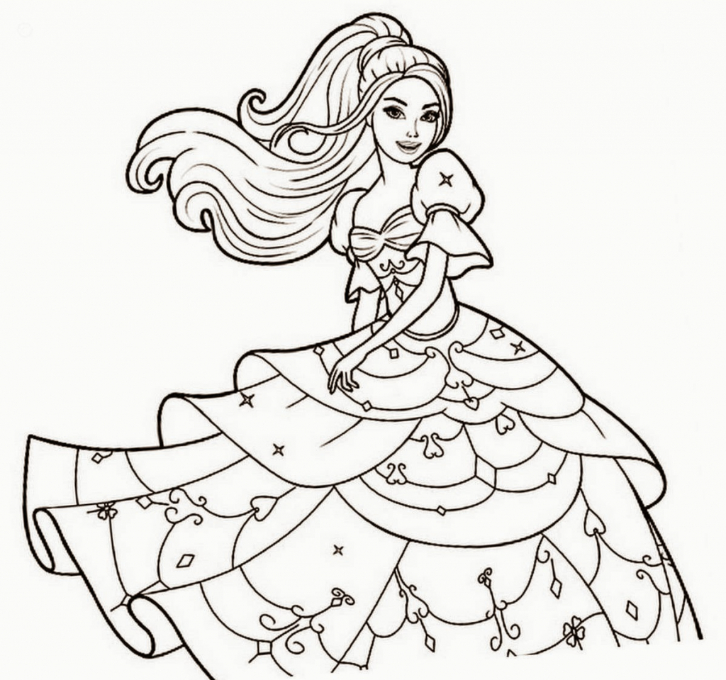 1024x959 Sketch Of Barbie Princess Doll Sketch Drawing At Getdrawings - Doll Sketch