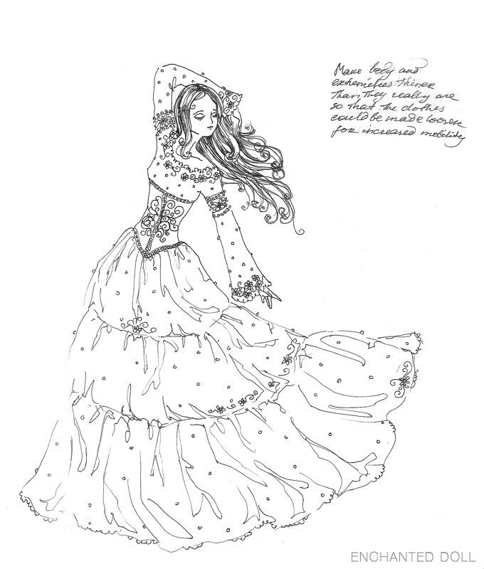 680x800 Sketch Of The Week 12 Banshee Enchanted Doll - Doll Sketch