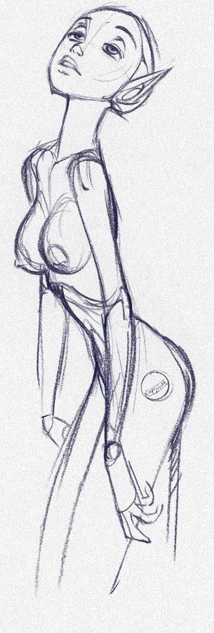 305x900 Drawn Doll Art - Doll Sketch Drawing