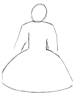 250x312 How To Draw A Doll - Doll Sketch Drawing
