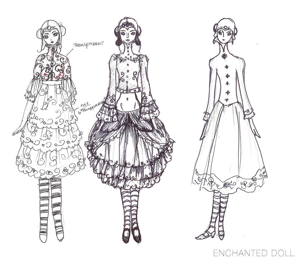 1024x894 Sketch Of The Week10 Alice Enchanted Doll - Doll Sketches
