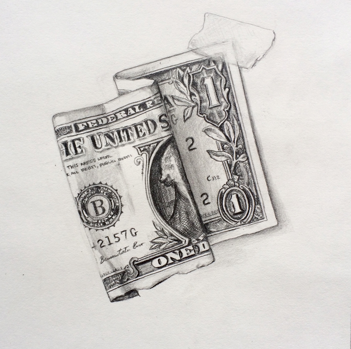 1200x1195 Dollar Bill On Behance - Dollar Bill Sketch