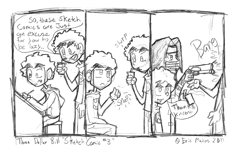 839x525 Three Dollar Bill Sketch Com 3 By Shadowmaginis - Dollar Bill Sketch