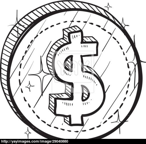 512x505 Dollar Sign Vector Sketch Vector - Dollar Sign Sketch