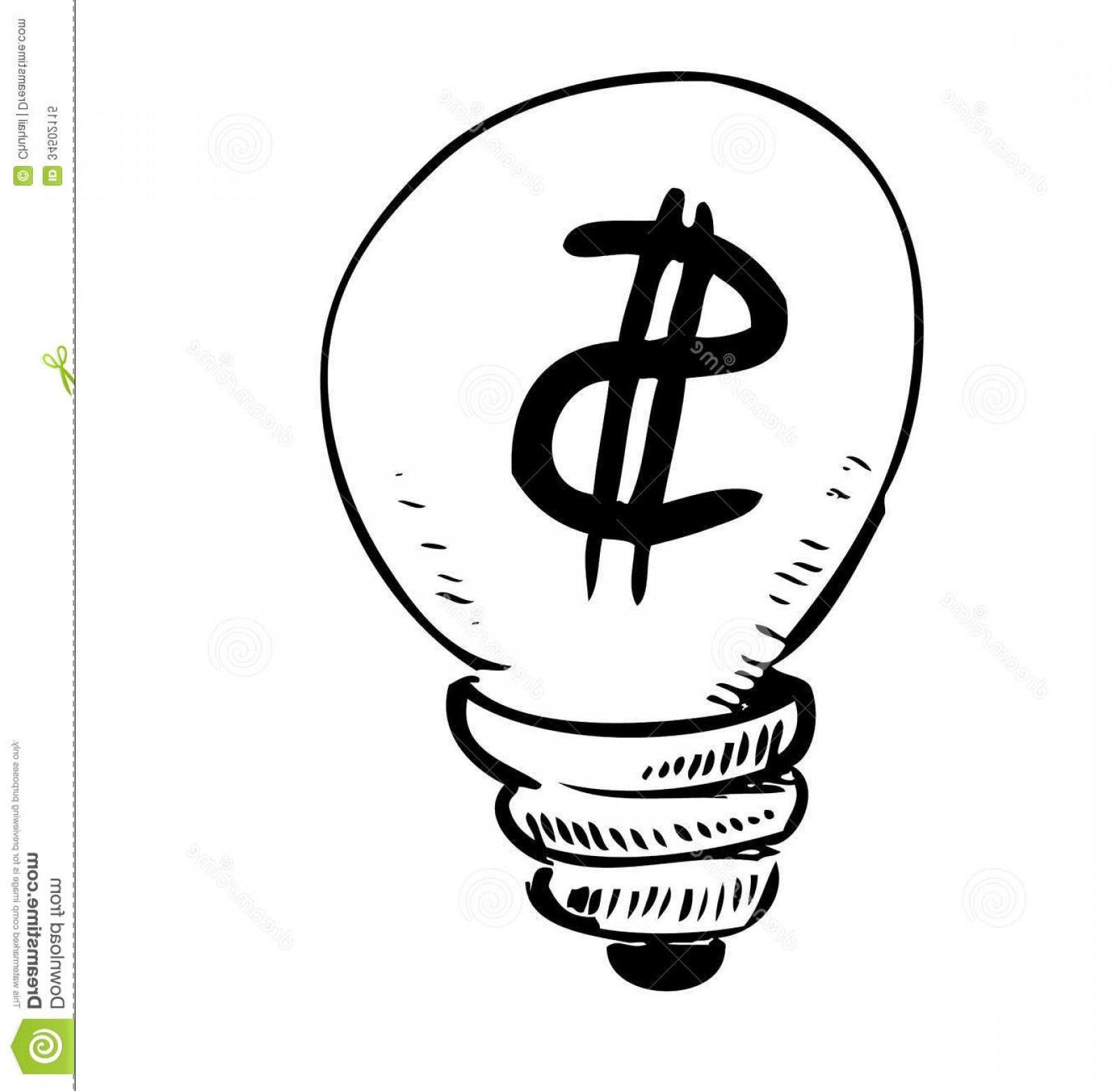 1602x1560 Royalty Free Stock Photo Lightbulb Dollar Symbol Inside Sketch - Dollar Sign Sketch