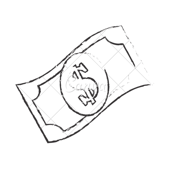 550x550 Collection Of Free Dollar Drawing Sketch. Download On Ubisafe - Dollar Sketch