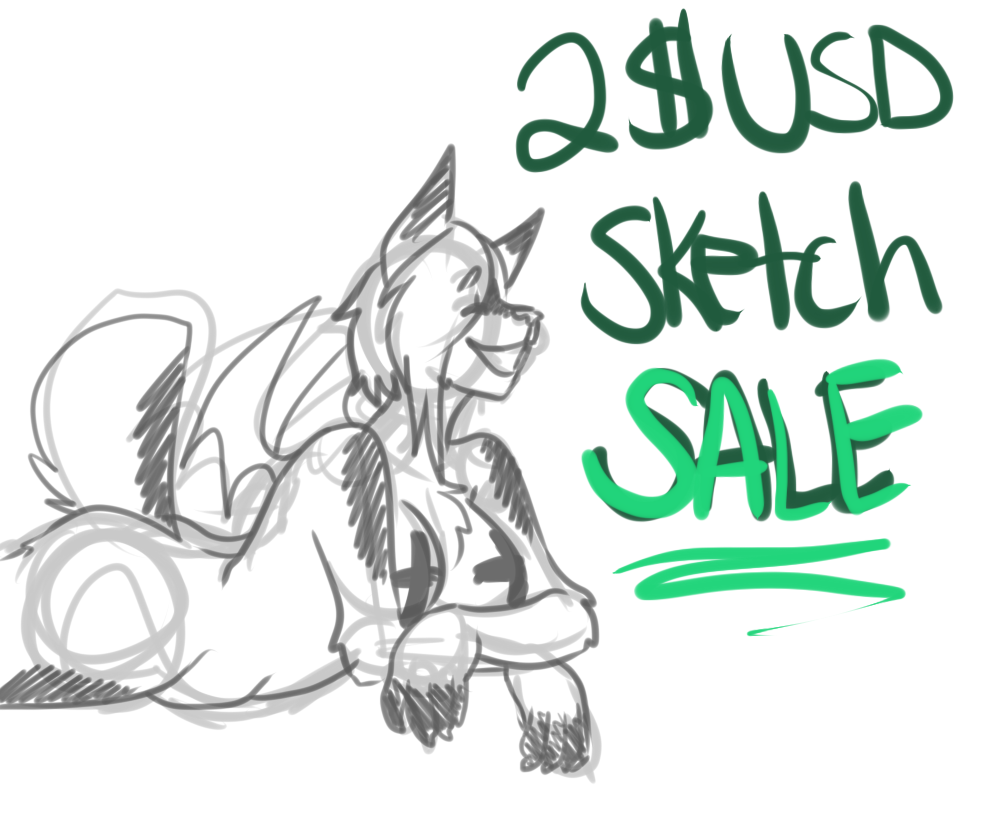 1000x827 Two Dollar Sketch Sale!! Weasyl - Dollar Sketch