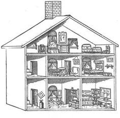 236x232 The 195 Best Dollhouse Illustrations Images In 2018 - Dollhouse Sketch