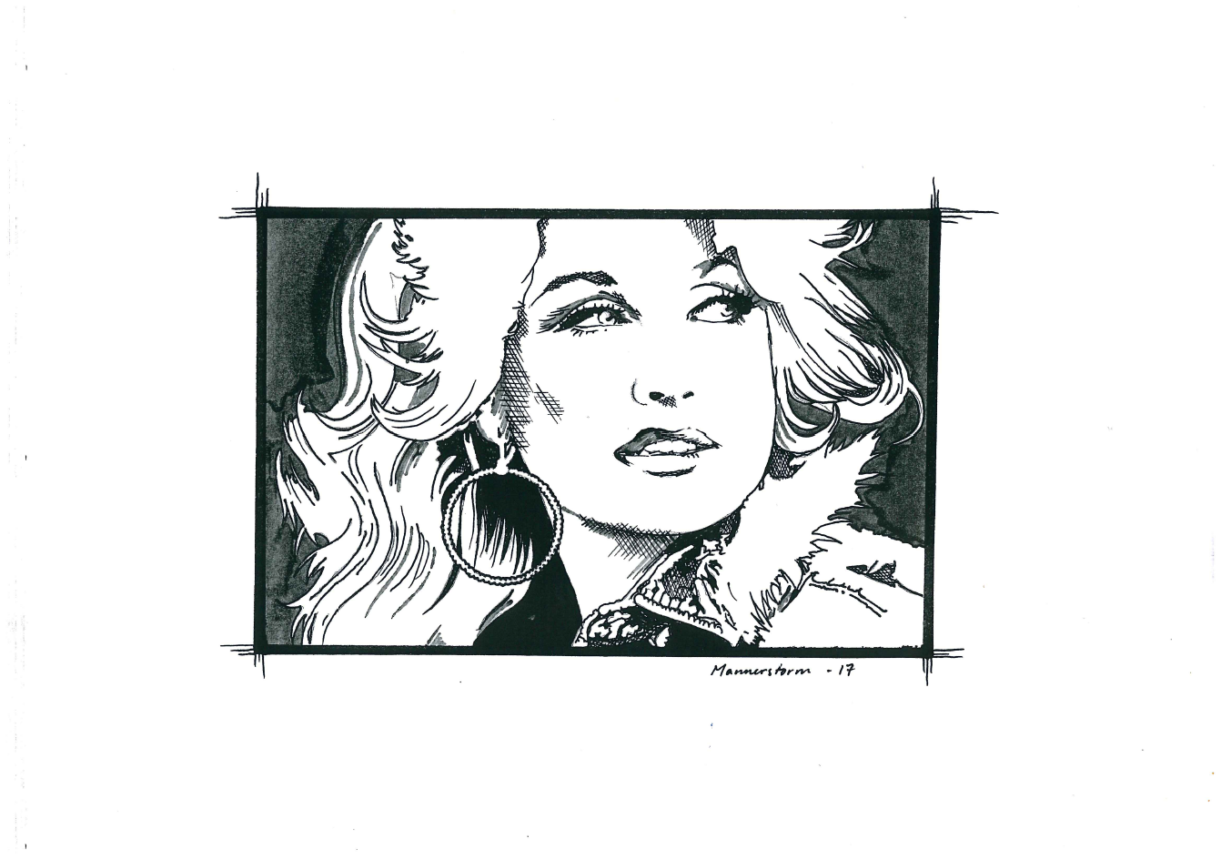 1342x944 Dolly Parton Limited Sketch Mannerstorm Tictail - Dolly Parton Sketch