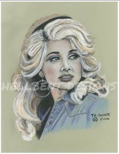 233x300 Original Art Print - Dolly Parton Sketch