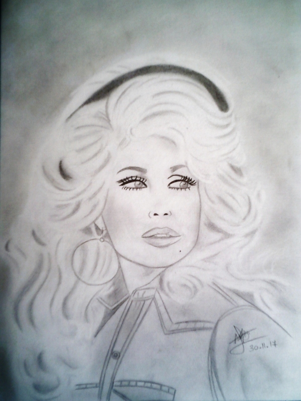 600x800 Portrait Of Dolly Parton By Aline17 On Stars Portraits - Dolly Parton Sketch