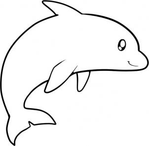 302x297 How To Draw How To Draw A Dolphin For Kids - Dolphin Sketch Images