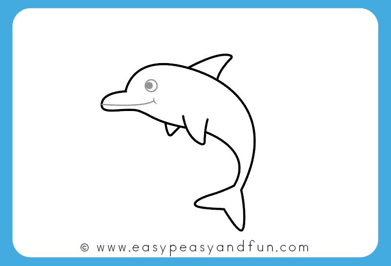799x544 How To Draw A Dolphin Step By Step For Kids + Printable - Dolphin Sketch Step By Step