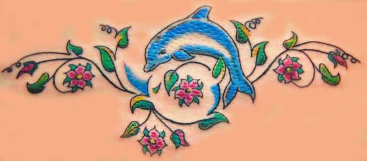 730x320 Dolphin Tattoo Images Amp Designs - Dolphin Tattoo Sketch