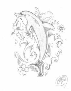 236x302 Latest Dolphin Tattoo Design Tattoos Dolphins - Dolphin Tattoo Sketch
