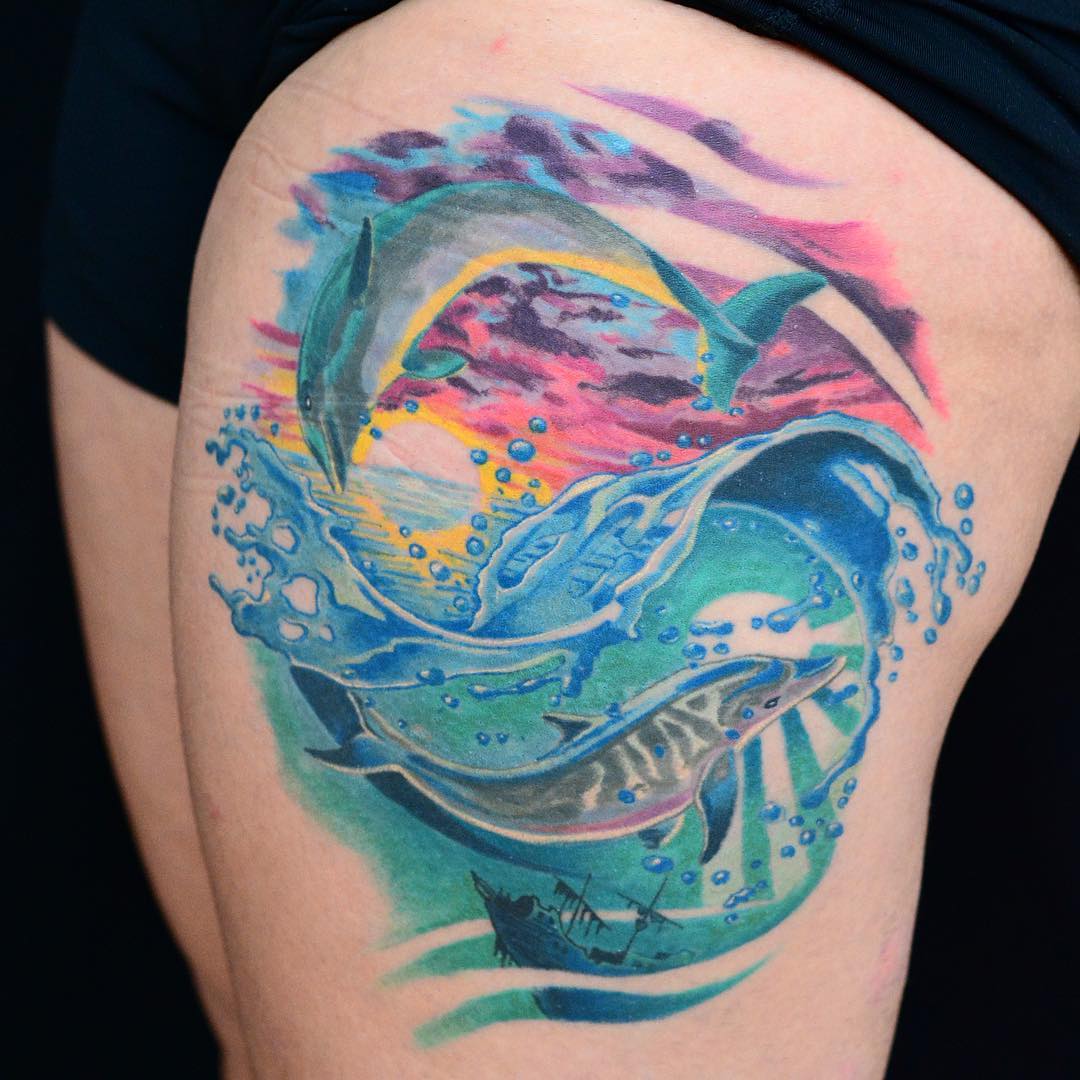1080x1080 Best Dolphin Tattoo Designs Amp Meaning - Dolphin Tattoo Sketch