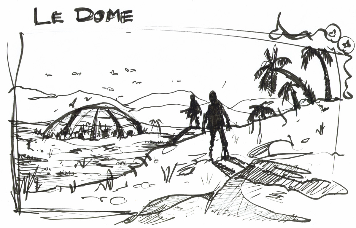 1200x769 Galleries Frederic St Arnaud - Dome Sketch