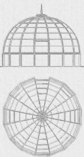 283x526 Design Drawing For A Segmented Dome - Dome Sketch